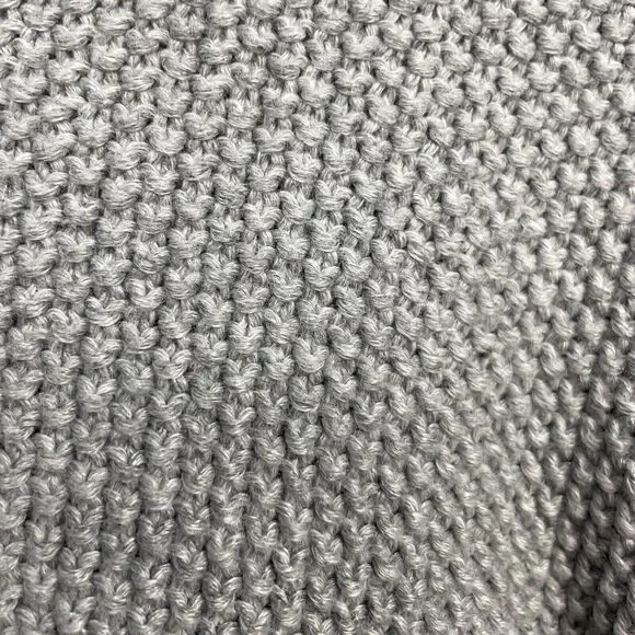 Endless Rose Cropped Sweater Size M Heathered Gray Mixed Material Knit - Picture 6 of 11